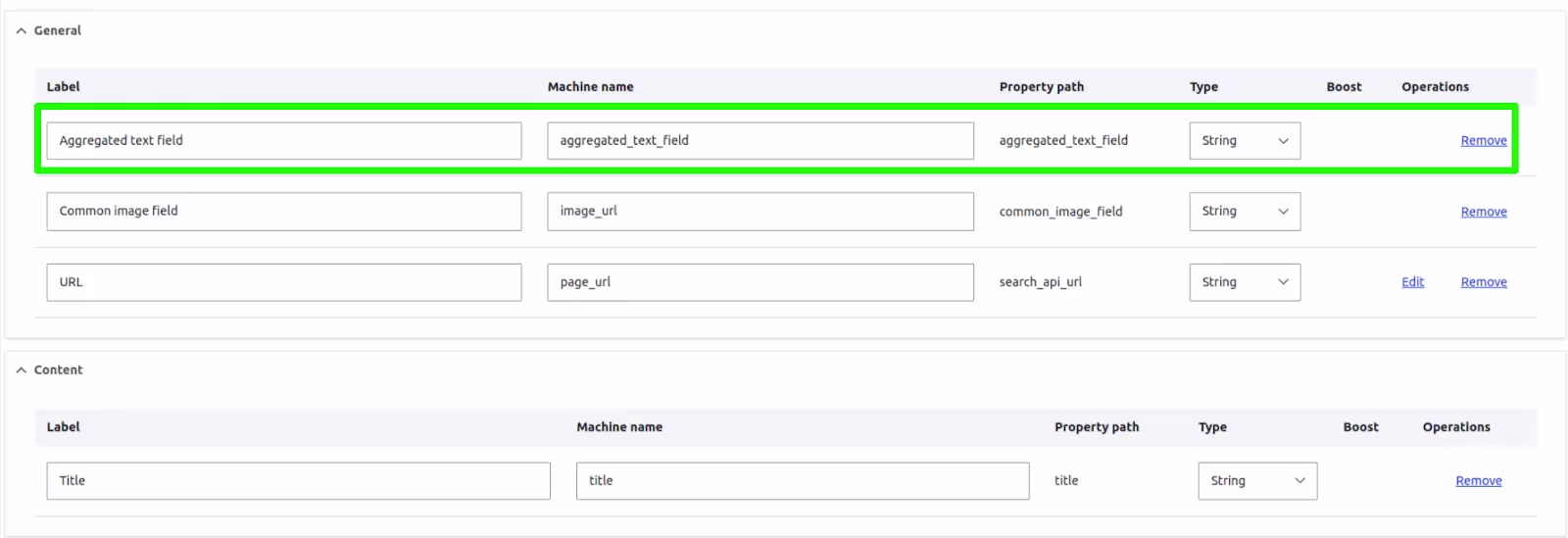 updated fields