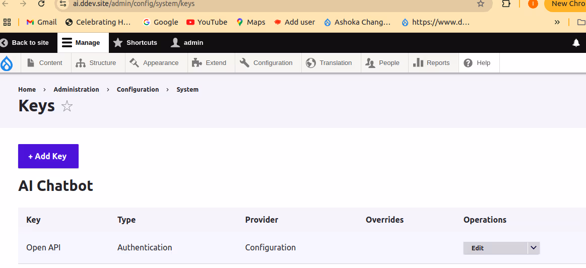 Configure API access