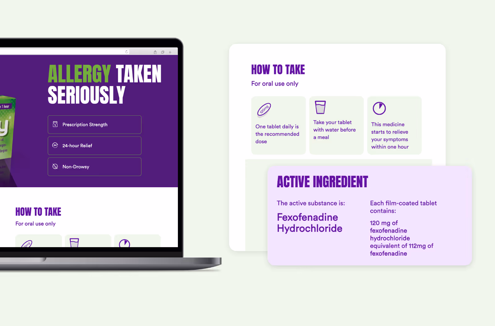 Individual product microsites&nbsp;