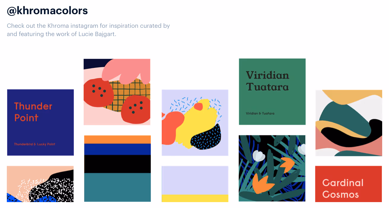 Image of Khroma, a website that helps to create infinite color combinations. 