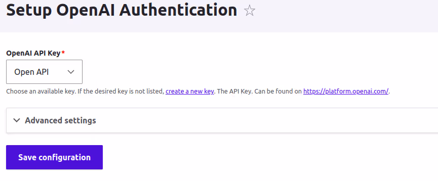 Setup AI authentication
