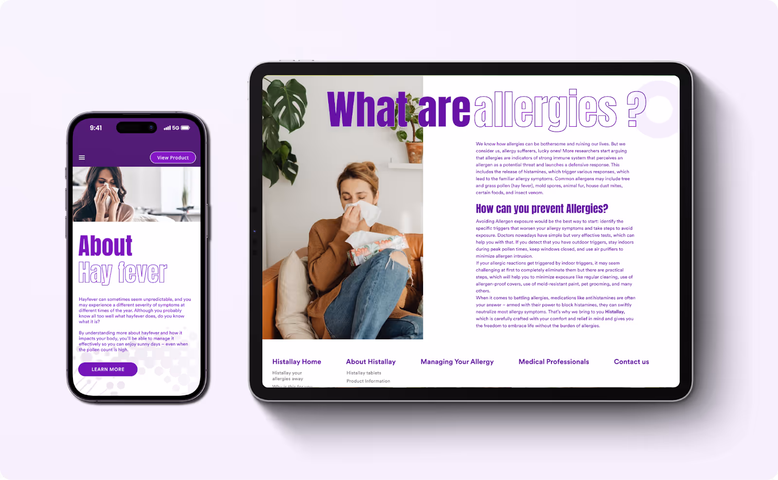 Individual product microsites&nbsp;