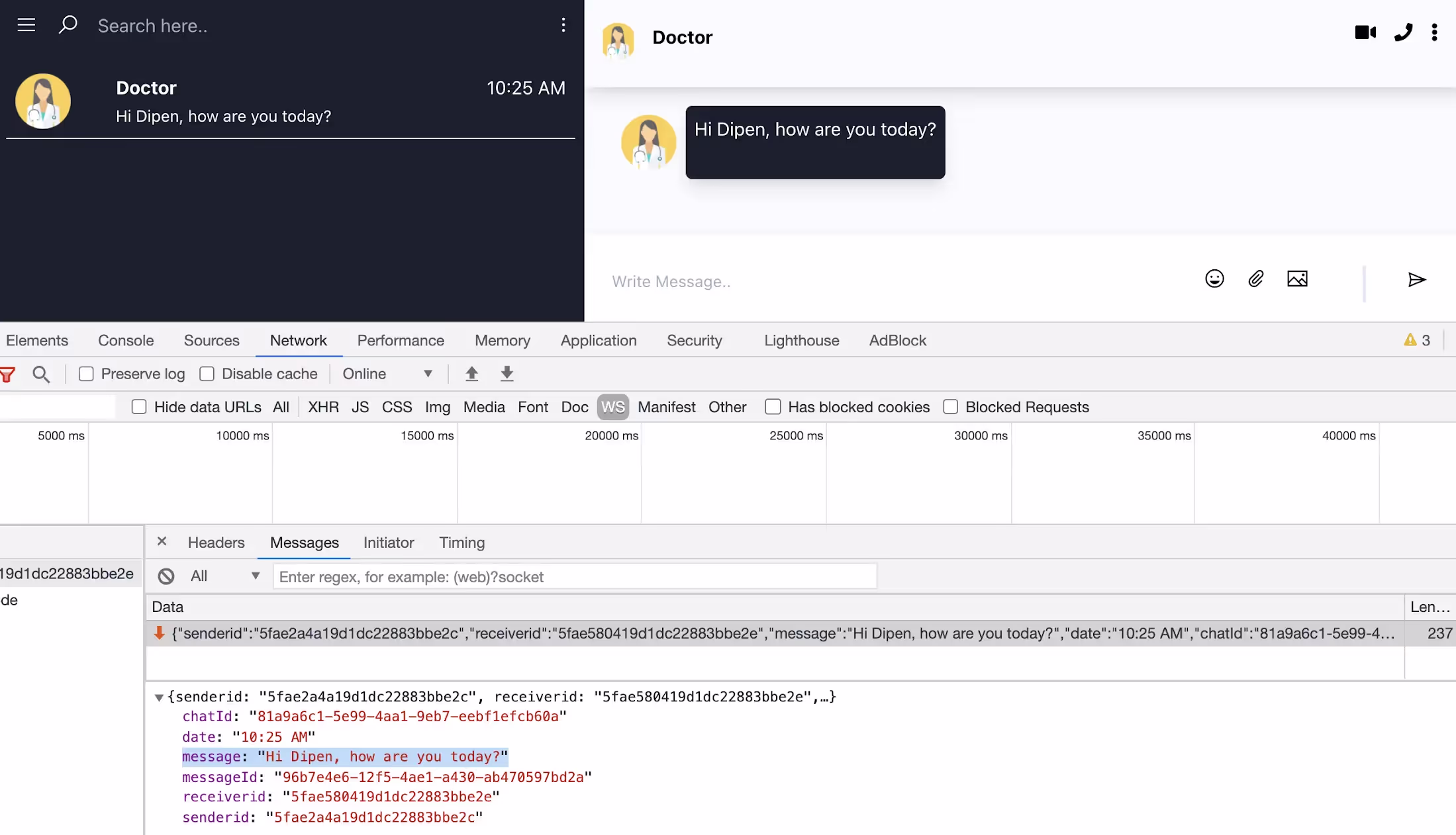 End-to-end encrypted chat application 