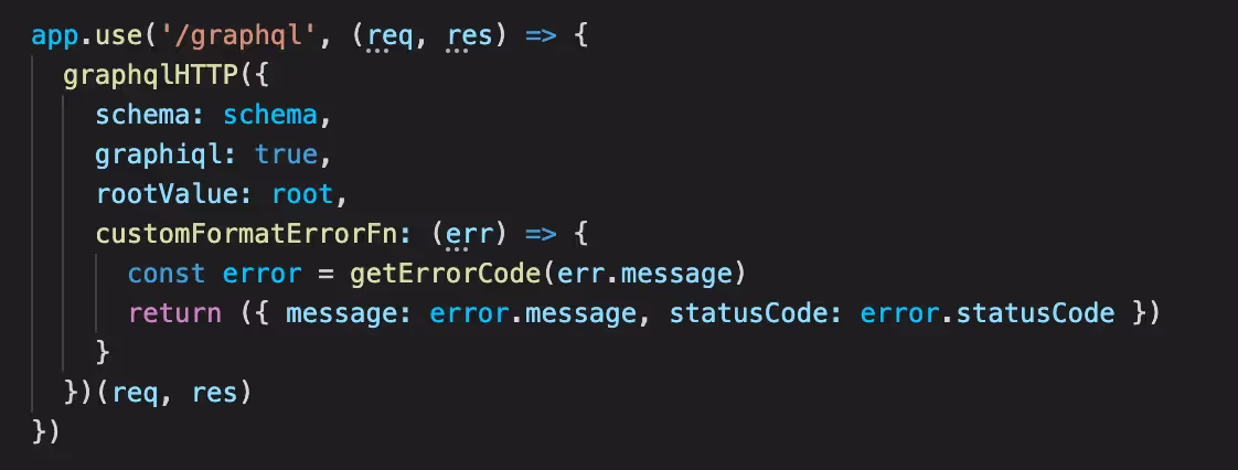 Handling GraphQL Errors with Status Code