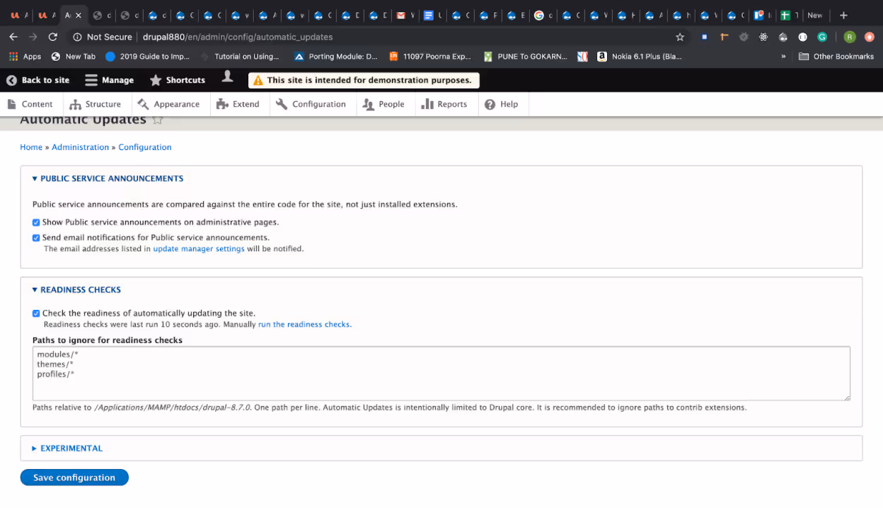 Drupal 9 automatic updates