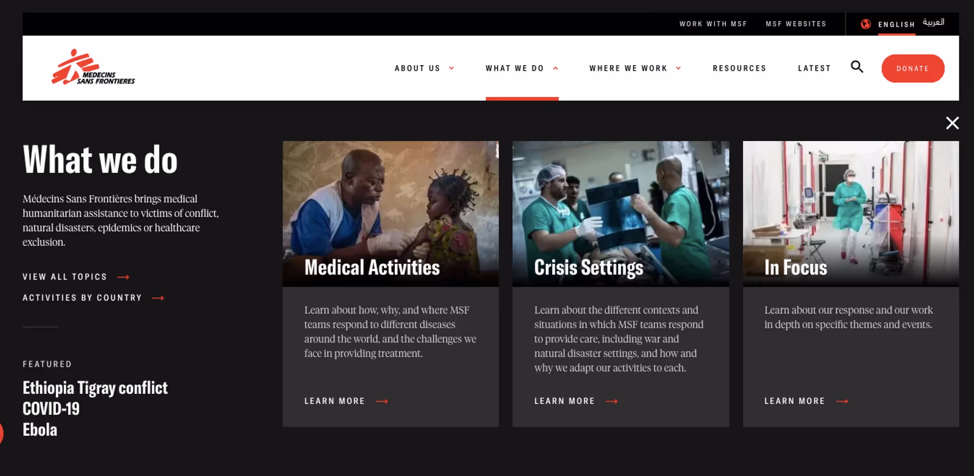 Doctors without Borders Drupal website