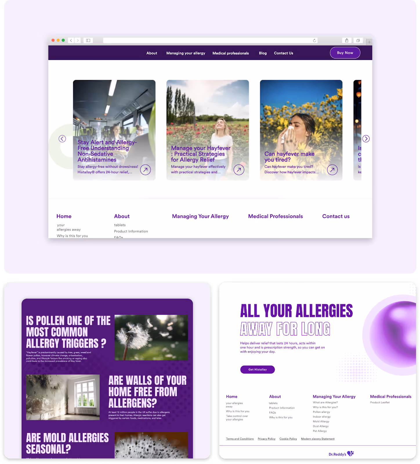 Individual product microsites&nbsp;