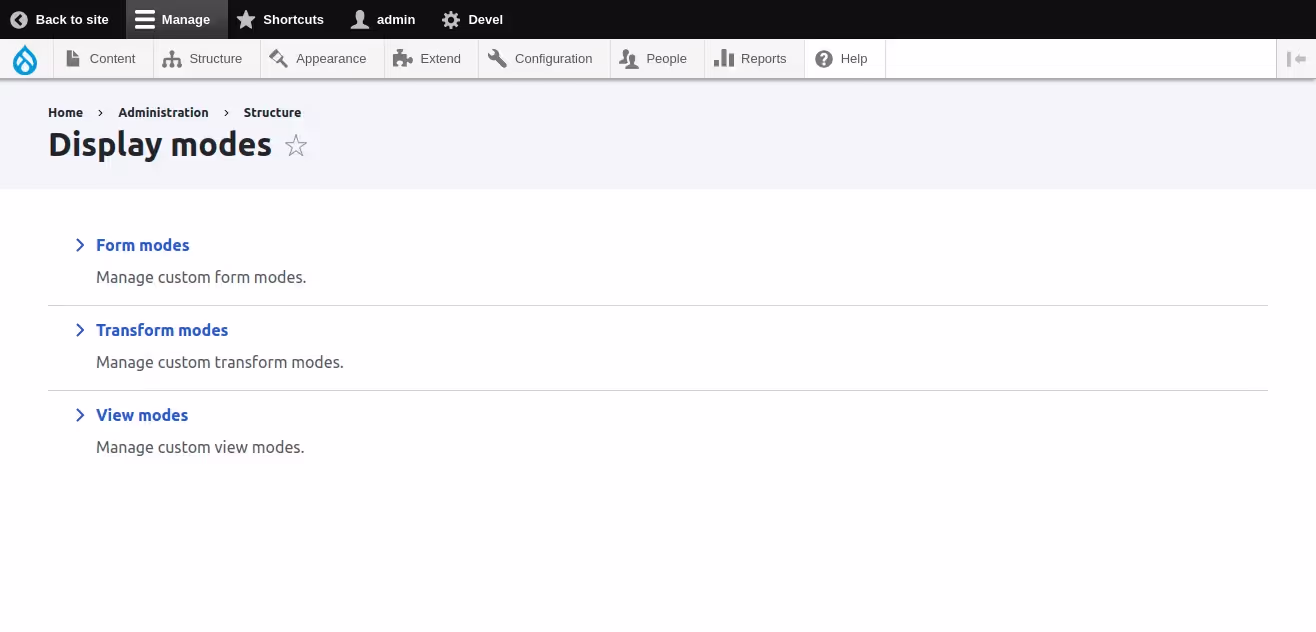 Display Modes