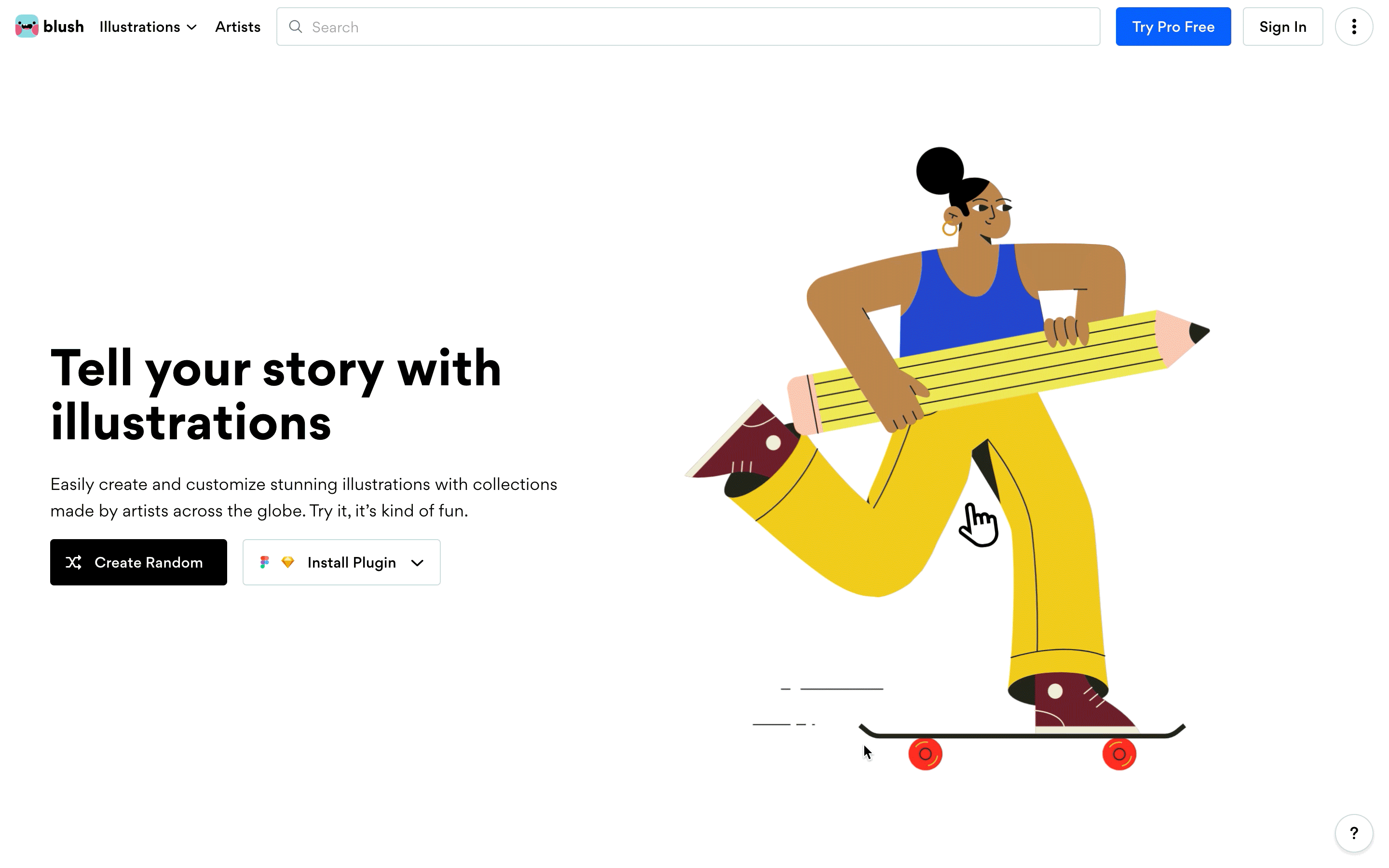 Screenshot from blush illustration system 