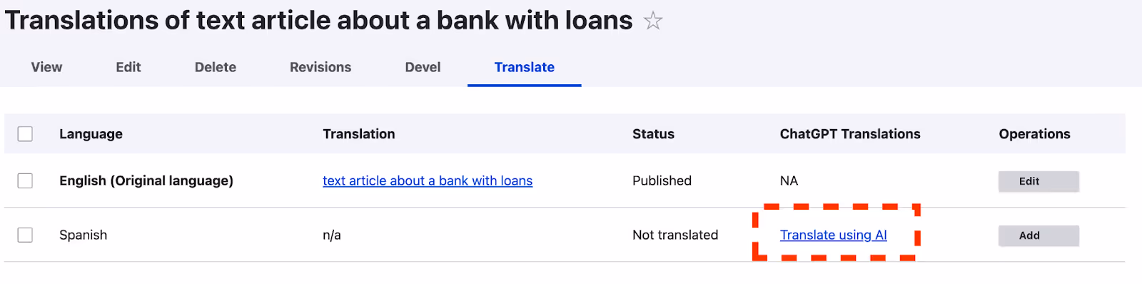 AI translate
