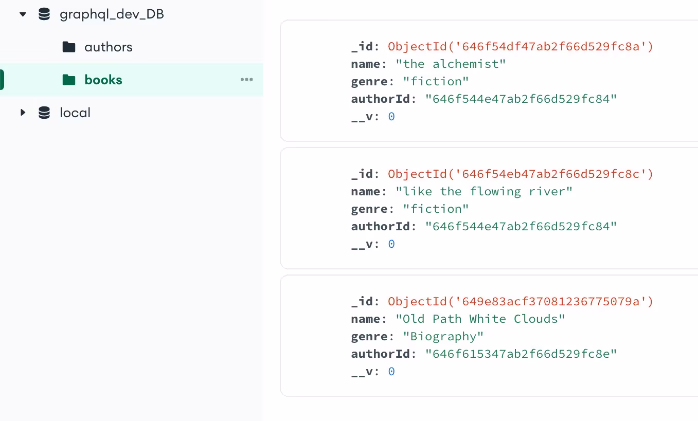 MongoDB in Compass