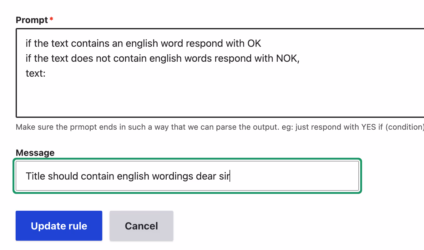 AI validations