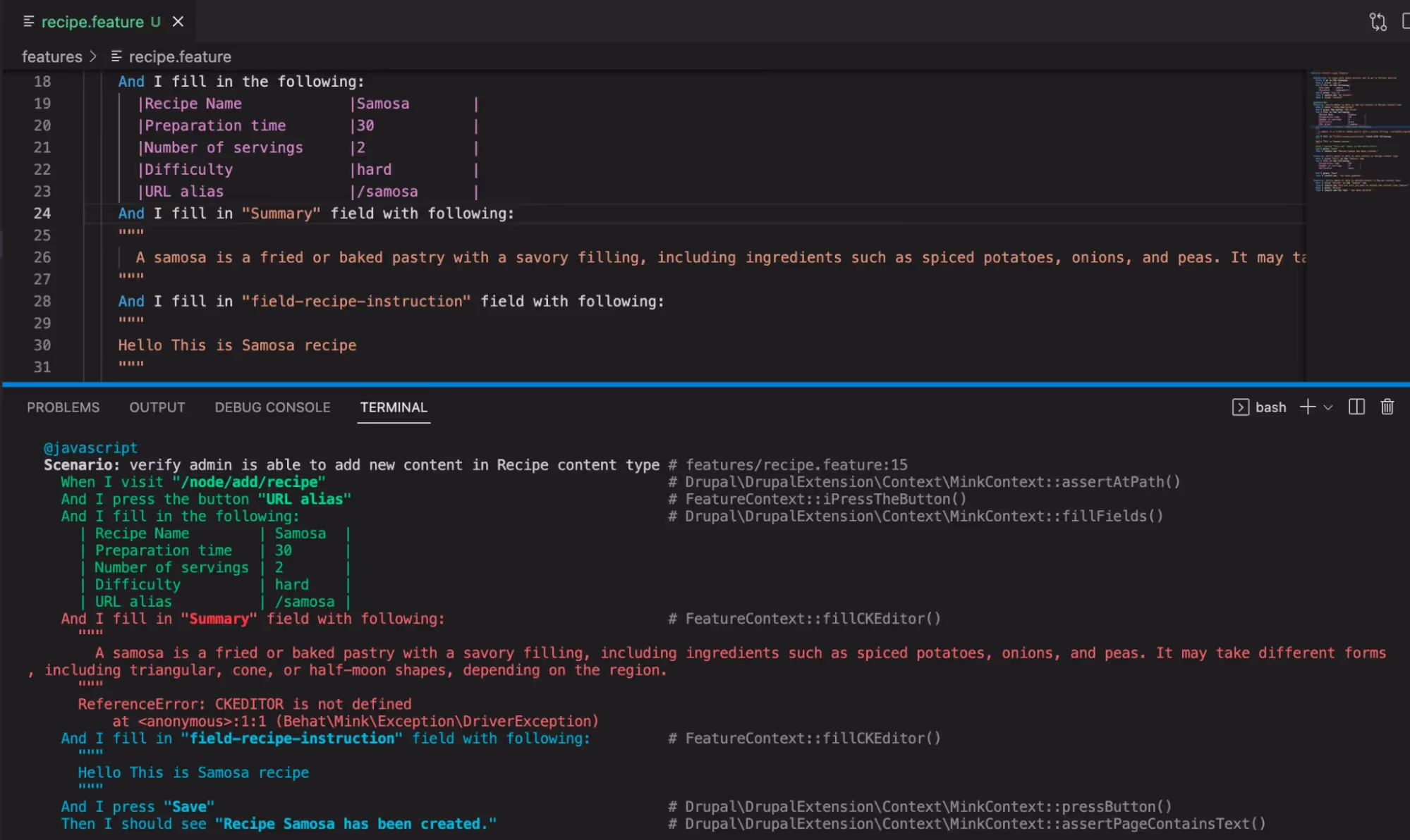 Behat custom context