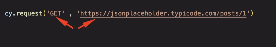 Cypress commands syntax with two arguments