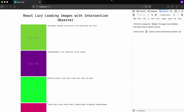 React IntersectionObserver API