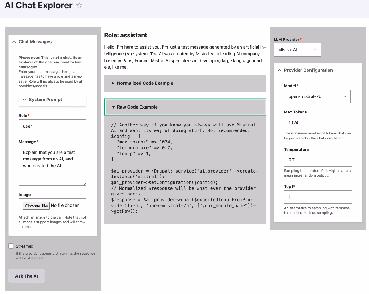AI chat explorer