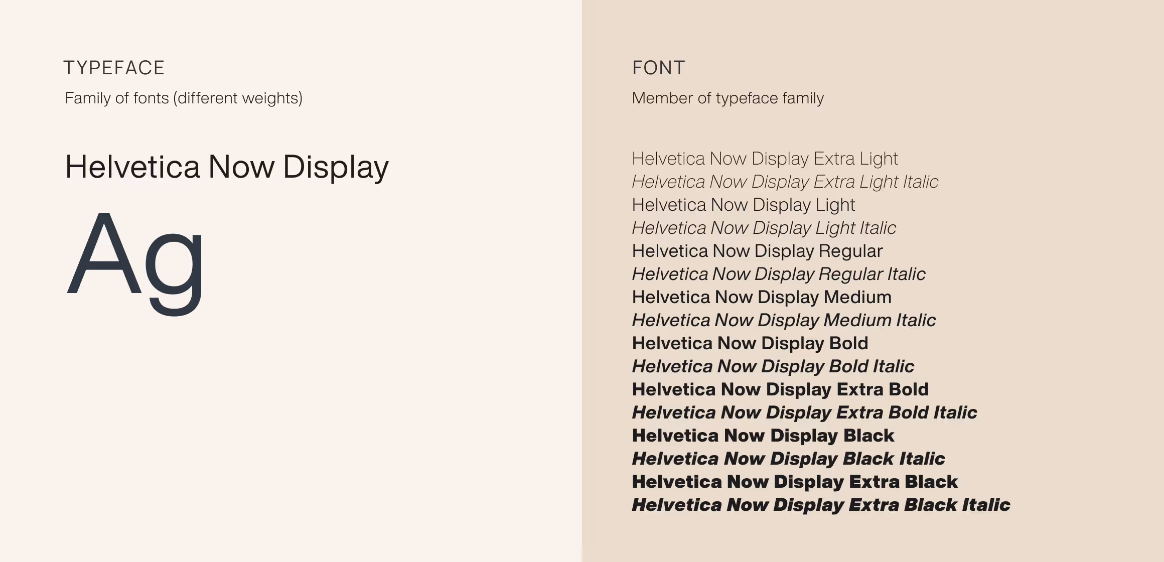 Typeface and Font in Typography