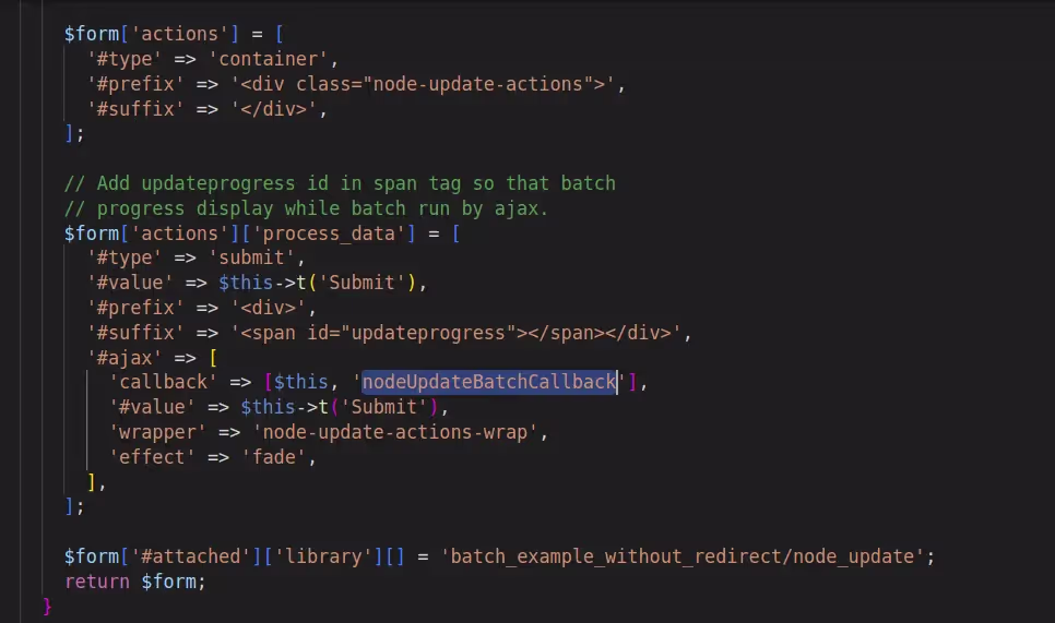 User interactive batch