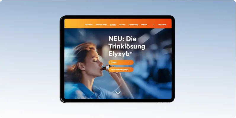 Creating a prescription product site for HCP's