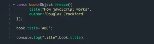 Object.freeze()