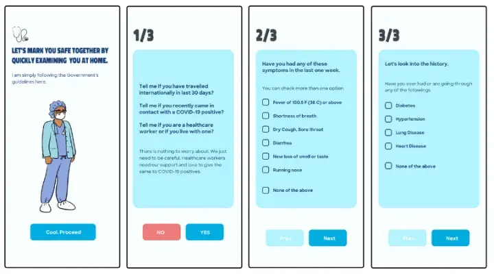 COVID-19 Digital Health QED42 APP React Native and NodeJS