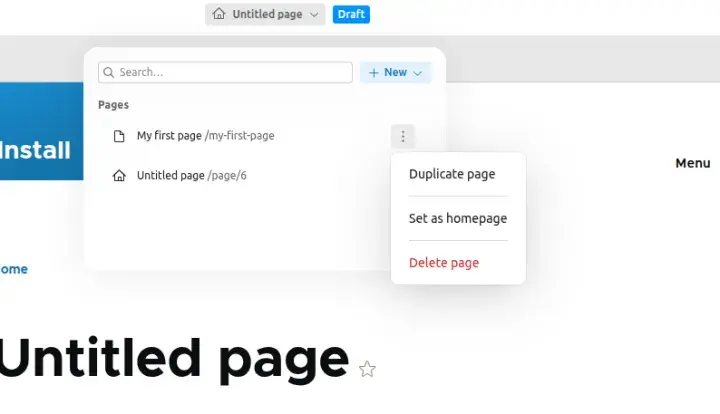 Experience Builder interface
