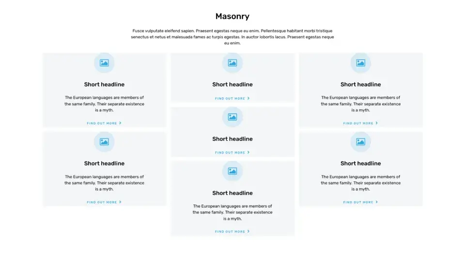 Masonry layout with Acquia Site Studio