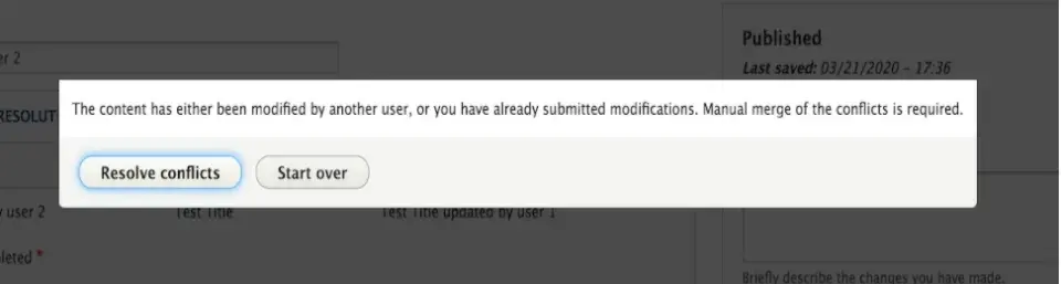 Concurrent editing in Drupal 8