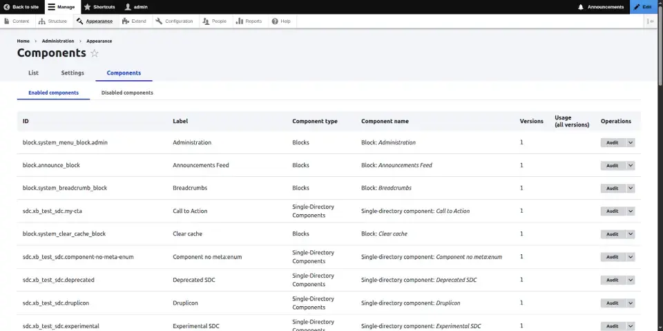 Experience builder component