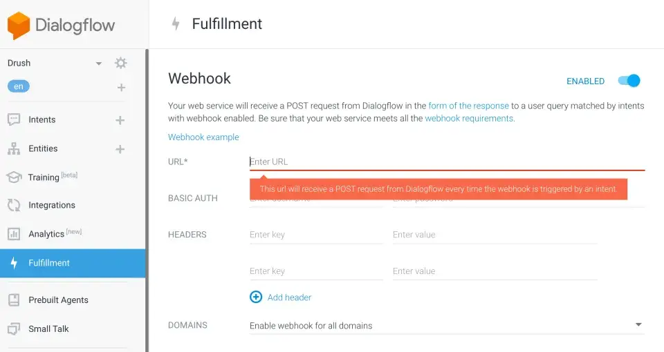 add webhook url