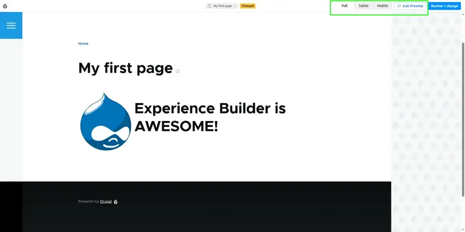 Experience builder