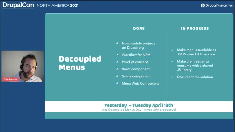 Driesnote DrupalCon North America 2021