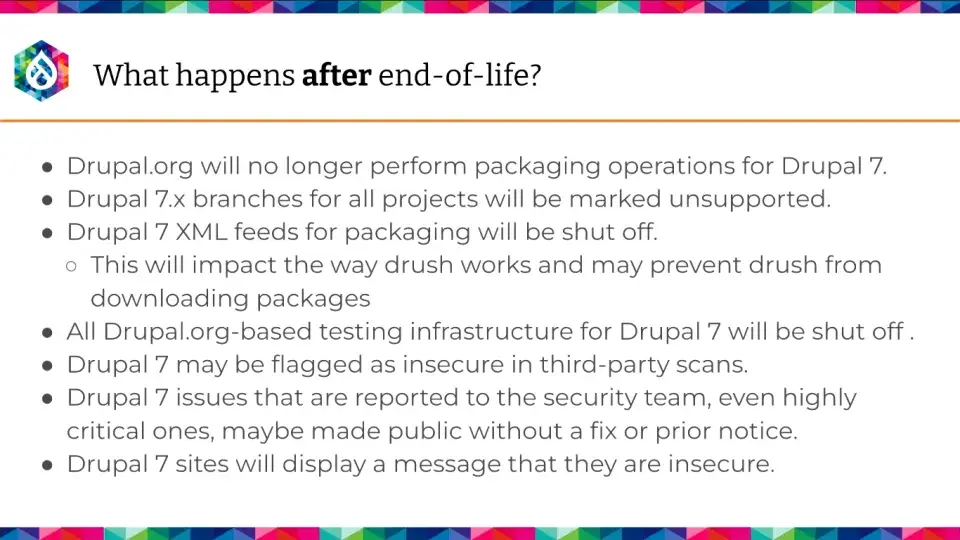 Drupal 7 EOL