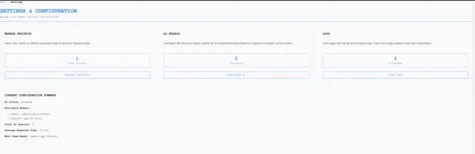 Settings & management