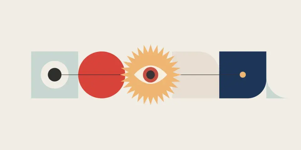 An artwork about going through the testing phase through abstract elements and shapes.