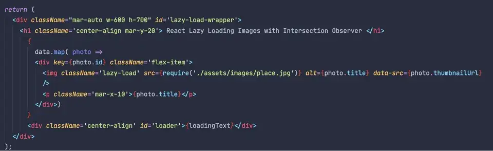 React IntersectionObserver API