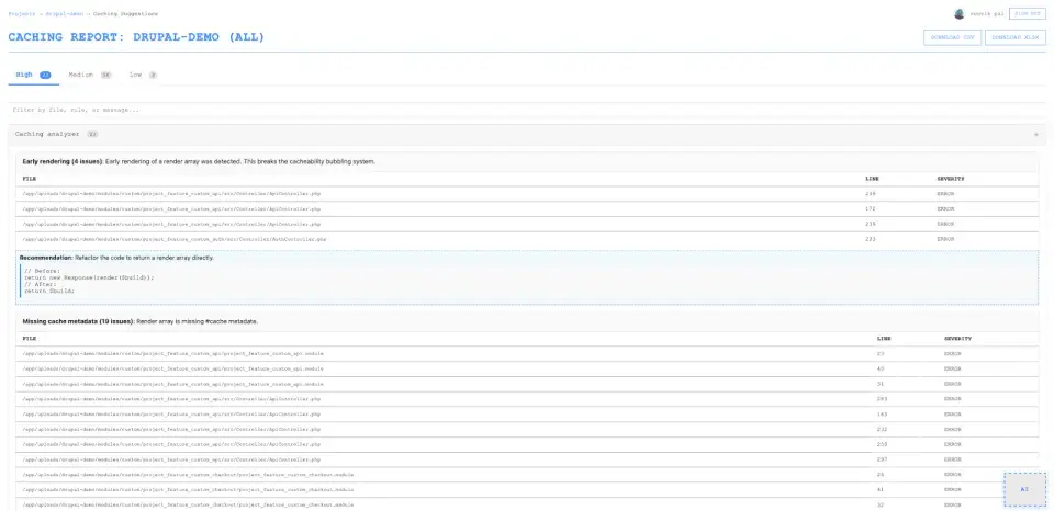 Caching analysis
