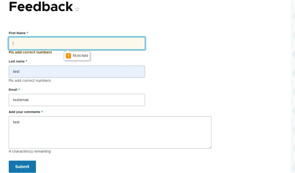 Form Validation Issues