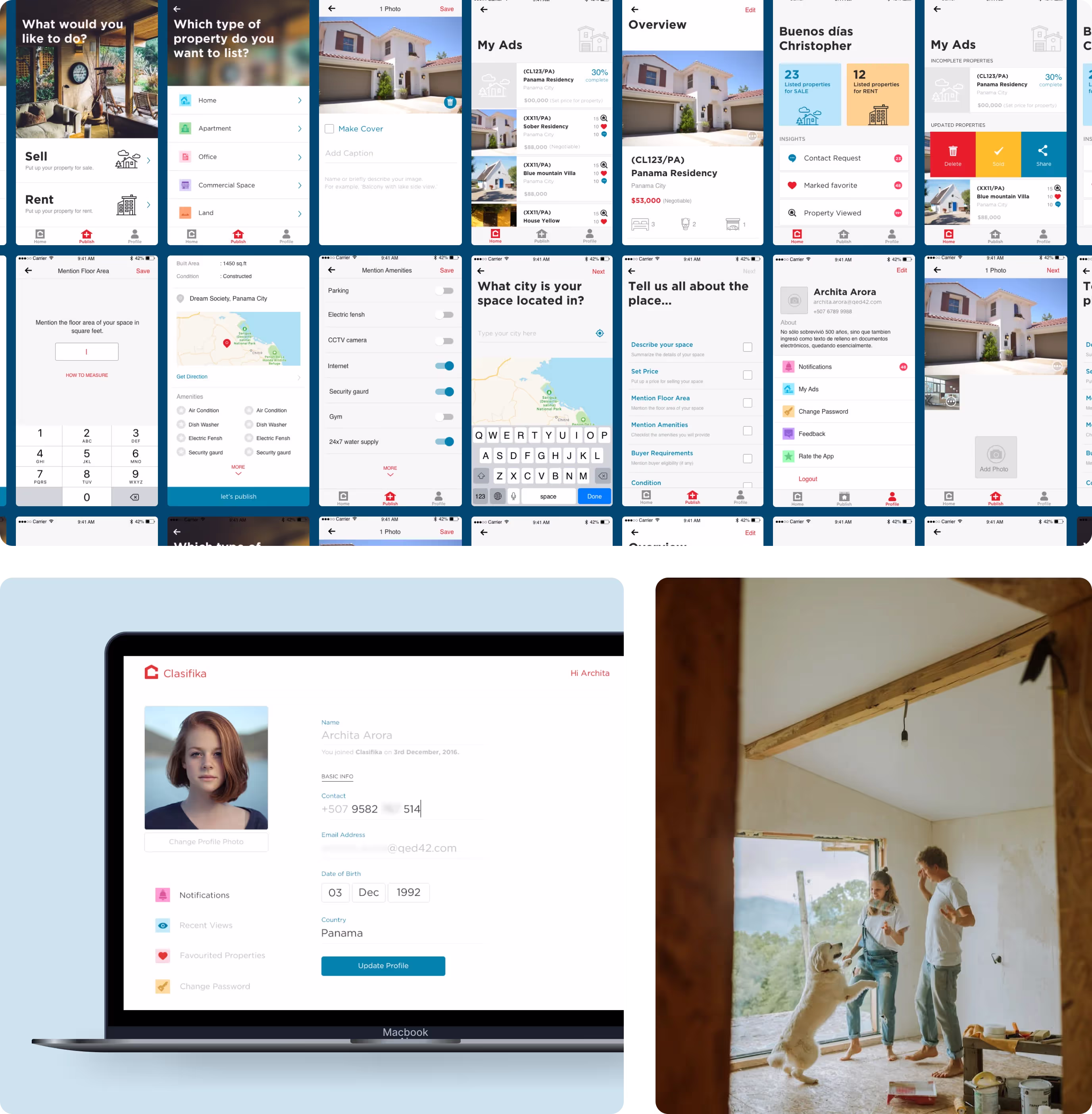 clasifika screen mockup